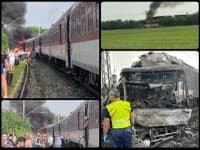 AKTUÁLNE Brutálne prvé FOTO tragickej nehody! Vlak zhorel do tla: Autobus sa zlomil na dve polovice! Hlásia 6 obetí